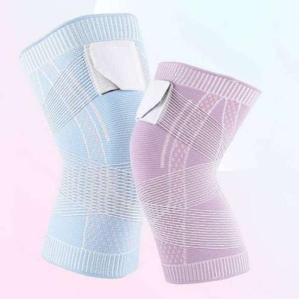 Knee Compression Sleeve With Patella Stabilizer Straps image 1
